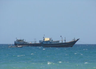 One pirate was killed during an attack on a fishing vessel off the coast of the Eyl district.