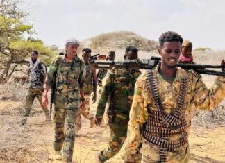 Somali National Army recently conducts a clearance operation in settlements situated in Middle Shabelle.