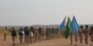 New troops from Djibouti have arrived in Beledweyne to serve under the African Union Mission in Somalia (AUSSOM)).