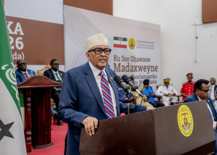 Somaliland President Irro in his annual address to the parliament