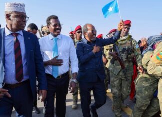 Somali President is currently visiting Galmudug regional state