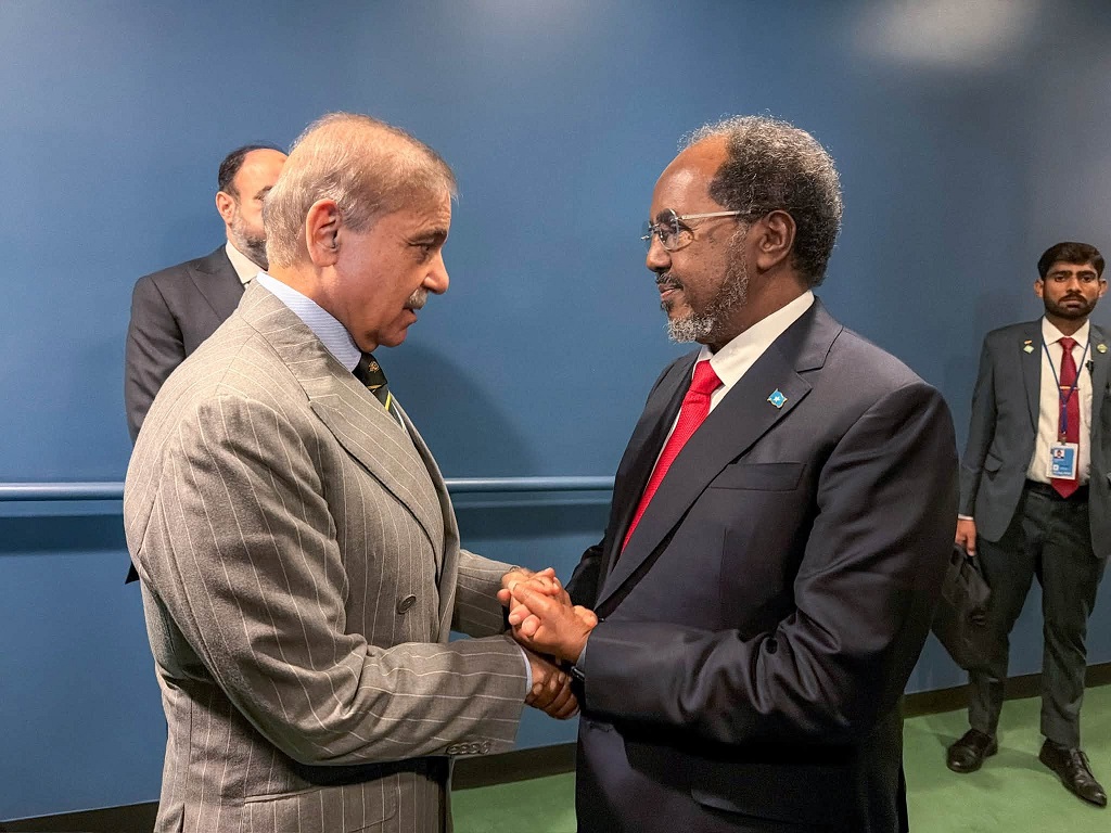 President Hassan Sheikh met with leaders, including the Prime Minister of Pakistan.