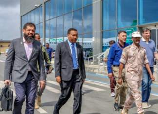 High-level delegation from the Pakistan Air Force departs Mogadishu after a five-day visit.