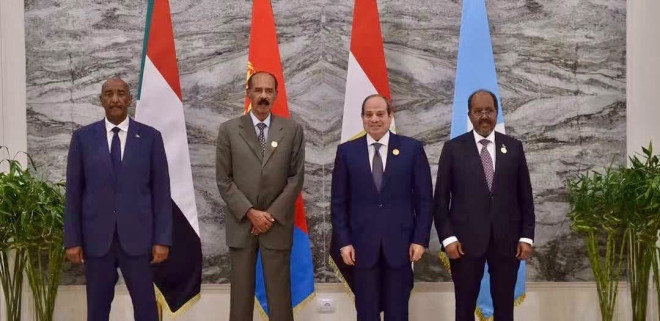 Leaders of Somalia, Sudan, Eritrea and Egypt