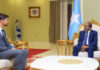 President Hassan Sheikh and the UK Ambassador discussed security, the political situation, and humanitarian preparedness.