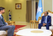 President Hassan Sheikh and the UK Ambassador discussed security, the political situation, and humanitarian preparedness.